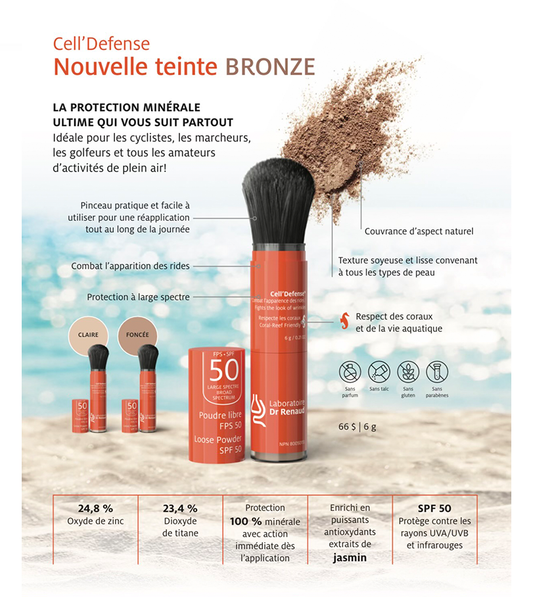 Cell'Defence Poudre libre à large spectre FPS50 - Bronze