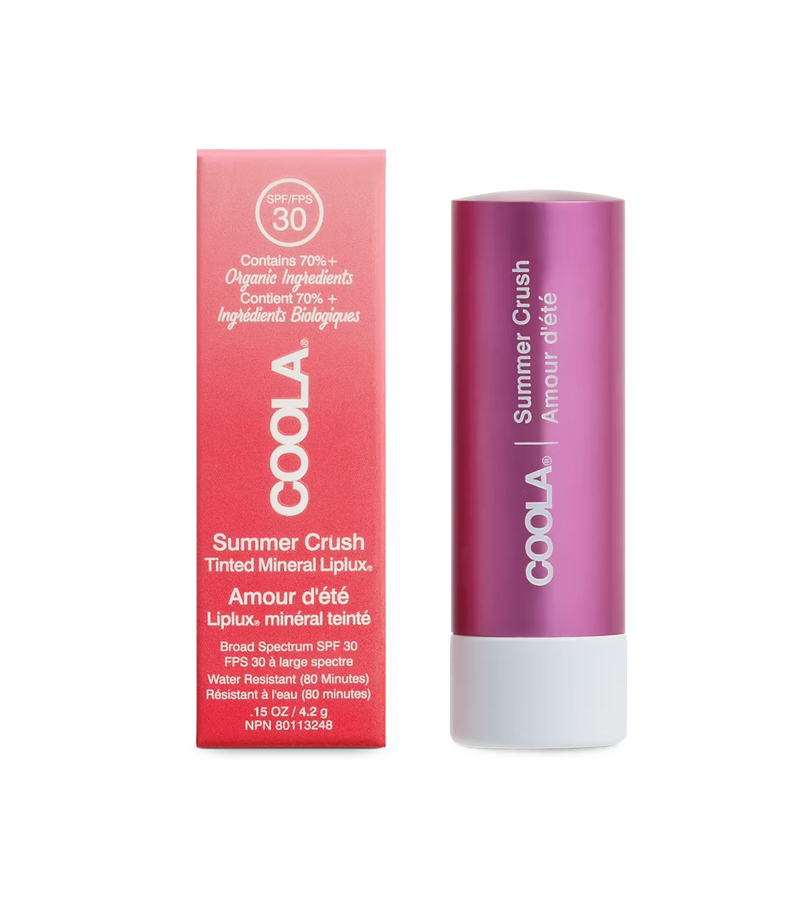 Coola - Baume à lèvres teinté bio Mineral Liplux® FPS 30 - SUMMER CRUSH