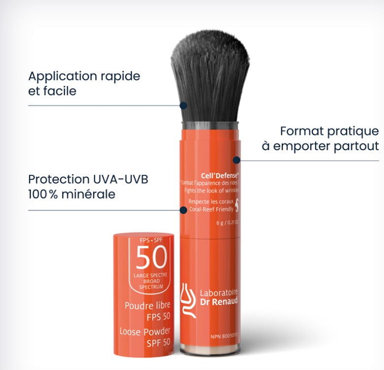 Cell'Défence poudre libre à large spectre FPS50 - Claire