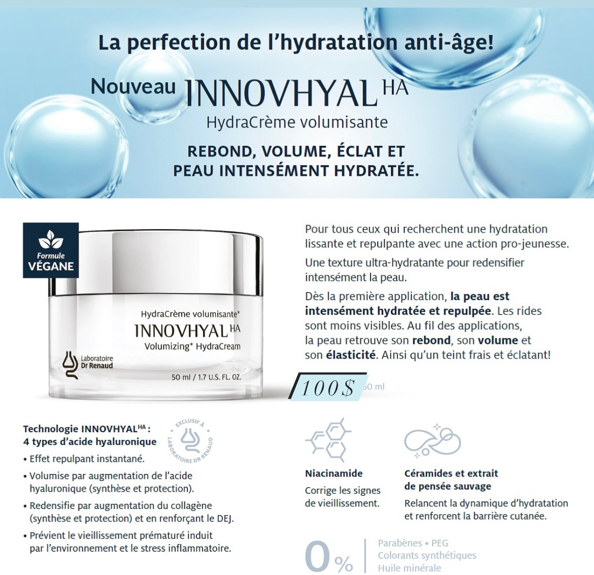 Hydracrème volumisante Innovhyal