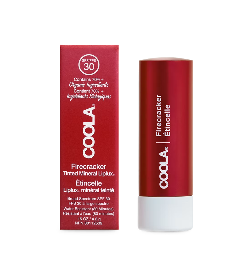 Coola - Baume à lèvres teinté bio Mineral Liplux® FPS 30 - FIRECRACKER