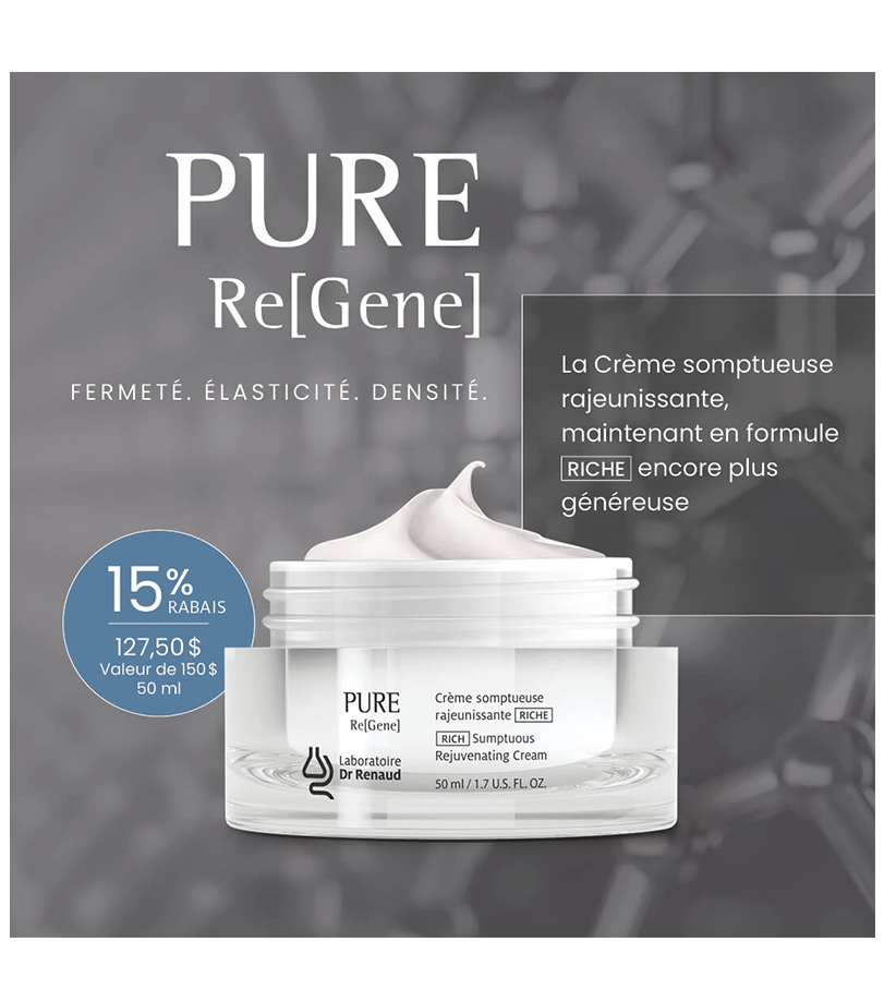 ** Nouveau ** PURE Re[gene] Crème Somptueuse Rajeunissante - RICHE